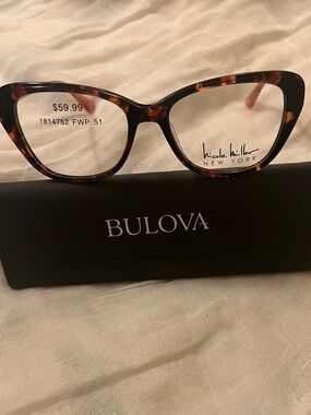 Nicole Miller Tortoiseshell Cat-Eye Eyeglasses - Brown/Black